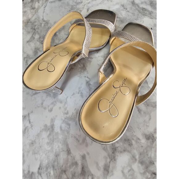 Women Sz 8 Rhinestone Formal Wedding Party Bling Prom Home Coming Strappy Heels - Picture 6 of 15